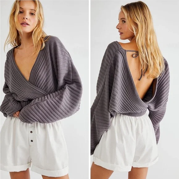 NWT Small Free People Beach Delray Pullover Sweater in Cream - Picture 4 of 9